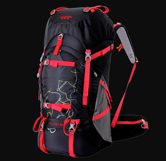 PUSH!登山戶外用品 55+5L專業型 登山背包 自助旅行背包 雙肩背包 贈防雨罩U07