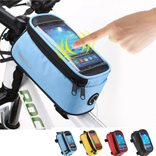 PUSH!自行車用品 2015款加大碼自行車前置物袋 手機袋 上管袋 工具袋可裝5.5吋屏手機A07