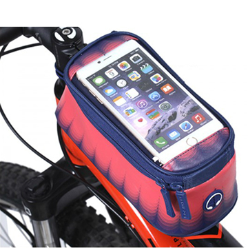PUSH!自行車用品 加大碼自行車前置物袋 手機袋 上管袋 工具袋可裝5.7吋屏手機A61