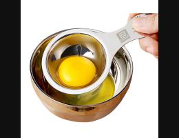 PUSH! 廚房用品304不銹鋼大號加厚專利蛋清分離器雞蛋白蛋黃分離器D70