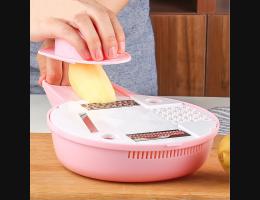PUSH!廚房用品 防切手多功能磨碎沫刨絲器切絲切片切菜器(嬰兒輔食)D101