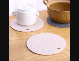 PUSH!廚房用品圓形加厚矽膠隔熱墊鍋墊防燙墊碗墊餐墊桌墊盤杯墊(3入)D144