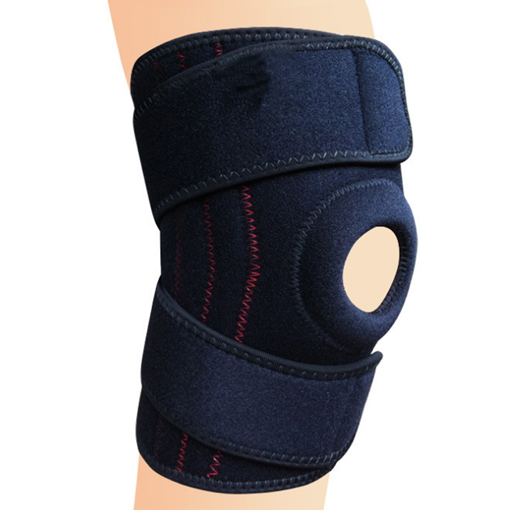 PUSH!戶外休閒用品加壓穩定支撐4根彈簧登山護膝戶外運動護具(1入)H35