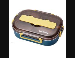 PUSH!餐具用品316不銹鋼便當飯盒密封卡扣學生午餐盒保溫帶湯碗飯盒E176