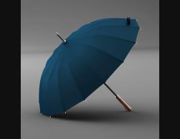 PUSH!戶外用品好聚好傘玻璃纖維16骨長柄雨傘實木柄全自動商務雨傘I99