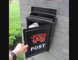 PUSH!居家生活用品 英倫風紅馬車個性化信箱郵箱郵筒報紙箱I49