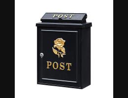 PUSH!居家生活用品 英倫風金玫瑰個性化信箱郵箱郵筒報紙箱I50-1