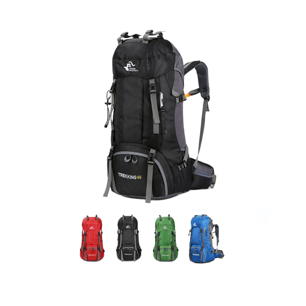 PUSH!戶外休閒用品雙肩60L背包自助行旅行背包登山包(送防雨罩)U65