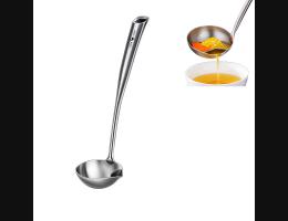 PUSH!廚房用品 304不銹鋼加深油湯分離勺 過濾勺 漏勺濾油漏油勺子 隔油勺 D339